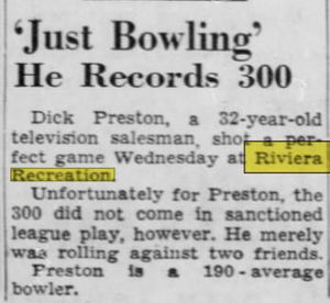 Riviera Recreation - Jan 1955 Article